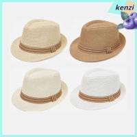 ราคา KENZI Belfry Trilby หมวก, Breathable Sun Protection ปานามา Trilby หมวก, Retro อเนกประสงค์สั้น Brim ผ้าลินิน Fedora Sun หมวกท่องเที่ยว (56813891324)