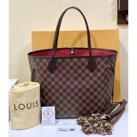 ราคา Used✨สวยๆ LV Neverfull MM Damier DC: ปี17 (7161756652)