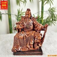 ราคา (ผู้บริหารแนะนำบูชาปางนี้) เทพเจ้ากวนอู นั่งอ่านหนังสือหรือตำรา เสริมดวงผู้บริหาร งานเรซิ่นสีไม้ สูง 12นิ้ว (5039677599)