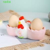 ราคา ถาดไข่ RADIANTZAP, ที่วางไข่ดีไซน์ลูกไก่น่ารัก, เครื่องประดับตกแต่งแบบใช้ซ้ําได้ เซรามิค DIY Egg Cup Easter (48763539483)