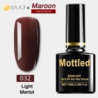 ราคา ยาทาเล็บ เจล Gel Nail Polish HAAR x Mottled Maroon Tone โทน มารูน สี น้ำตาล แดง ม่วง อ่อน ไวน์ เมอร์ลอท Light Merlot ... (3522949163)