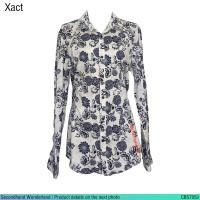 ราคา USED Xact - Cream Floral Shirt | เสื้อเชิ้ตสีครีม สีน้ำเงิน เสื้อเชิ้ตผู้ชาย ลายดอก แขนยาว คอปก แท้ มือสอง (43671893103)