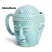 ราคา [Eden_Marner]ถ้วยกาแฟ Tathagata พระพุทธรูปรูปร่างถ้วยหัวพระพุทธรูปถ้วยเซรามิคสีเขียว (54506118559)