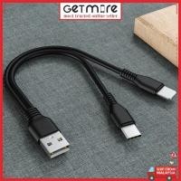 ราคา [1 เมตร] สาย USB 2 in 1 Super 2in1 สาย Micro USB Type C สําหรับ Samsung Huawei (48309647554)