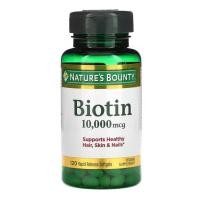 ราคา วิตามินไบโอติน Nature's Bounty Biotin 10000 mcg 50, 120,250 เม็ด soft gel ใหม่ แท้ (22840567657)