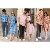 ราคา ทักก่อนสั่ง3061 ชุดคู่รัก ชุดคู่ เดรส SML + เสื้อเชิ้ต แขนสั้น M L VSM (21233886349)