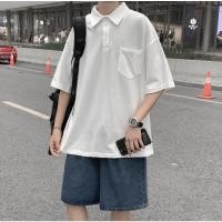 ราคา ชาย-หญิง เสื้อโปโลคอปกมีกระเป๋าที่หน้าอก-เสื้อยืดคอจระเข้ผ้าฝ้ายสไตล์วัยรุ่นแบบมาตรฐาน 2 สี (25227859339)