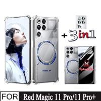 ราคา 3In1 ZTE Nubia RedMagic 11 Pro เคสกันกระแทกสําหรับ RedMagic 11 Pro + ฟิล์ม Hydrogel ความเป็นส่วนตัว + ฟิล์มเลนส์ (43527801555)