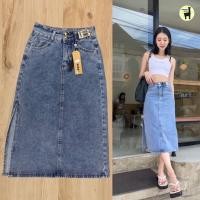 ราคา BabarryJeans กระโปรงยีนส์ เอวสูงปรี๊ดๆ ผ่าข้าง (S-2XL) งานนำเข้า เกรด Premium เกาหลีไม่ไหว (24930277432)
