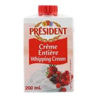 ราคา เพรสซิเด้นท์วิปปิ้งครีม 200มล. President Whipping Cream 200ml. [หมายเลขบาร์โค้ด 3228020160321] (44513707266)