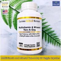 ราคา California Gold Nutrition - Multivitamin and Mineral Two-A-Day 60 Veggie Capsules วิตามินรวมและแร่ธาตุ (22576176723)