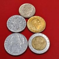 ราคา เหรียญอิตาลี รุ่นเก่าก่อนใช้สกุลเงินยูโร ชุด 5 เหรียญ รายการ 37 (47512395223)