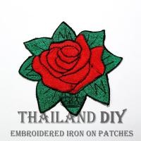 ราคา ตัวรีดติดเสื้อ ลาย ดอกกุหลาบ งานปัก ดอกไม้ สีแดง Red Rose Patch DIY WOP ตัวรีด อาร์มติดเสื้อ หมวก ยีนส์ กุหลาบแดง กุหลาบ (18770908202)