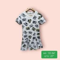ราคา เดรสสั้น มินิเดรส ลายน้องแมวน่ารักๆ มือสอง✌️ (24920836533)