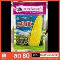 ราคา เมล็ด ข้าวโพดหวานลูกผสม ซันสวีท05 ตราตะวันต้นกล้า 100g. ฝักใหญ่ เมล็ดติดสุด หวานอร่อย สีเหลืองครีม (2318655552)