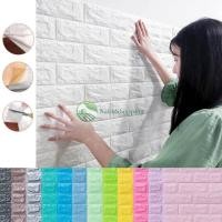 ราคา วอลเปเปอร์ติดผนัง 3 มิติ ลายกำแพงอิฐ สีขาว มีกาวในตัวกาวในตัว แผ่นสติกเกอร์ติดผนัง3D Wallpaper sk99 (28304918651)