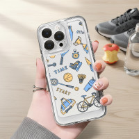ราคา เคสใสกันกระแทกเต็มปกสําหรับ iPhone 11, 12 Pro, 13, 14 Pro Max, 15, XS Max, 7 Plus พร้อมลาย Doodle น่ารักๆ (50400207012)