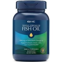 ราคา GNC Three-Effect Fish Oil อาหารเสริม Omega-3 บรรจุ 1,000 มก. EPA และ DHA ช่วยให้หัวใจ สมอง ผิว ตา และข้อต่อ สุขภาพ 60 แคปซูลอ่อน (44608930352)