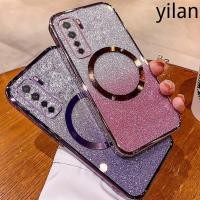 ราคา เคส Nova 7 Nova 7 se Nova 7i Nova 8i Nova 9 Nova 9 se Nova 3i Huawei Nova 5T เคสโทรศัพท์เคสโทรศัพท์แฟลชชุบแม่เหล็กชาร์จไร้สายพร้อมฟิล์มป้องกันกล้อง เคสโทรศัพท์ Huawei Nova 7 Nova 7 se Nova 7i Nova 8i 
