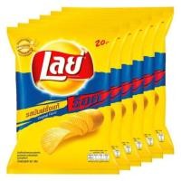 ราคา ✨ขายดี✨ เลย์ ร็อค มันฝรั่งแผ่นหยัก รสเกลือ 52กรัม x 6 ถุง Lay's Rock Sliced ??Potatoes, Salt Flavor 52g x 6 Bags (4265917164)