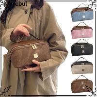 ราคา AREBUL กระเป๋าแต่งหน้า, กระเป๋าแป้งความจุขนาดใหญ่หนัง PU, แฟชั่นทรงสี่เหลี่ยมกันน้ําซิปคู่กระเป๋าเก็บกล้องเดินทาง (48961849435)