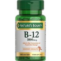 ราคา วิตามินบี 12 โดย Natures Bounty, การขยายวิตามิน, พอร์ต Energy Metabol และสุขภาพระบบประสาท 1000mcg, 100 เม็ด (46565101900)