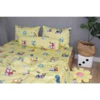 ราคา [เก็บซิป] คะ ลี่ ชุดผ้าปูผ้าฝ้ายธรรมชาติ 100% (4 ชิ้น) นุ่ม ลื่น ดูดซับเหงื่อ รุ่น สีเหลือง รถ (50910691687)