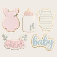 ราคา ชุดตัดคุกกี้เมื่ออาบน้ําสําหรับเด็กทารก - จั๊มสูท ขวดนม จั๊มสูท แบนเนอร์ & Baby Word (44231588432)