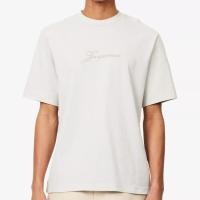 ราคา New Summer Men's Fashion Short Sleeve Shirts T Round-neck loose-fitting versatile short-sleeve base shirt (50061109847)