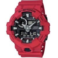 ราคา Casio G-Shock นาฬิกาข้อมือผู้ชาย สายเรซิ่น รุ่น GA-700,GA-700-4A - สีแดง (283181093)