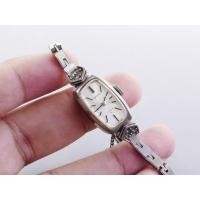 ราคา นาฬิกา Vintage มือสองญี่ปุ่น Seiko ชุบทอง 1520 3540 หน้าปัดสีเงิน ผู้หญิง ไขลาน รูปไข่ 16mm (27292554526)