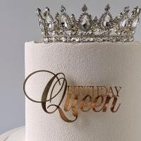 ราคา ป้ายHBD Queen ป้ายตกแต่งเค้กวันเกิด ตกแต่งเค้ก (43868334896)