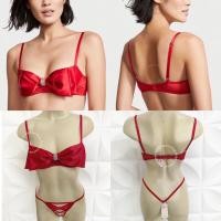 ราคา Victoria Secret Original Wicked Unlined Bow ระเบียง Bra ขนาด 32C 34B 34C 11196988 (27786804737)
