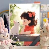 ราคา DIY ด้ายฝ้าย 11CT พิมพ์แมวสาวปักครอสติสเย็บปักถักร้อยเต็มรูปแบบชุดปักครอสติสเย็บปักถักร้อย (55613694234)