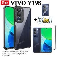 ราคา 3 IN 1 Vivo Y19S Anti-fall โทรศัพท์มือถือสําหรับ Vivo Y19S Y 19S Y19 S ฟิล์มกระจกนิรภัย + ฟิล์มเลนส์ (24587860368)