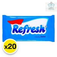 ราคา refresh cooling towel รีเฟรช ผ้าขนหนูเย็น 25.4x25.4 ซม. x 20 ชิ้น (42300501019)