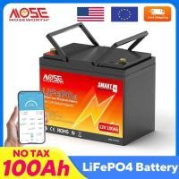 ราคา LiFePO4 แบตเตอรี่ลิเธียม MOSEWORTH 12V 100Ah บลูทูธ สมาร์ท BMS 100A 8000+ รอบการชาร์จสำหรับการตั้งแค (54751220986)