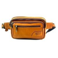 ราคา Chinatown leather คาดเอวสะพายอกหนังวัวแท้ซิปคู่หน้าสีน้ำตาลแทนฟอกฝาดสวย (7445683216)