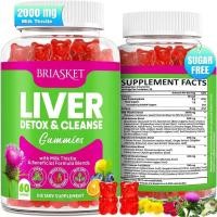 ราคา Liver Detox Cleanse & Repair, 2000 mg Milk Thistle Liver Detox, Liver Support Supplement with Glutathione, Dandelion Root, Turmeric & Artichoke, 23-in-1Herbal for Liver & Gut Health, Vegan, 60 Gummies