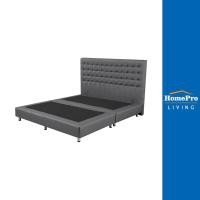 ราคา [จัดส่งพร้อมประกอบ] HOME LIVING STYLE ฐานรองหัวเตียง 6 ฟุต BERLIN สีเทาเข้ม จัดส่งโดย HomePro (22557641244)