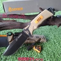 ราคา อุปกรณ์เดินป่า มีด มีดพกใบตาย GERBER รุ่น B-5 ทราย ใบดำพร้อมแท่งจุดไฟ+ไฟฉาย (27757315429)