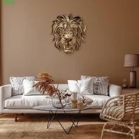 ราคา MIQUS Hollow Lion Head รูปปั้น,เรซิ่น Art Gold Lion Head ติดผนัง, จําลองที่มีประสิทธิภาพสัญลักษณ์ Lion Head Shape ขนาดใหญ่ Lion Head Sculpture Wall Decor (57414231716)