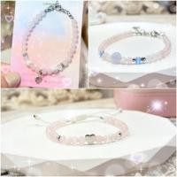 ราคา กำไลหินนำโชค Rose Quartz โรสควอตซ์แท้ ขนาดเล็ก ไม่ทำสี | หัวใจเงินแท้ Sirinn (25312708319)