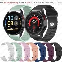 ราคา สายซิลิโคนสําหรับ Samsung Galaxy watch 7 FE 6 5 4/นาฬิกา 6 Classic 5Pro 4Classic smart watch Ridge Sport Bracelet band (22901664209)