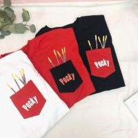 ราคา เสื้อยืด oversize #ลายป๊อกกี้ (1458180069)
