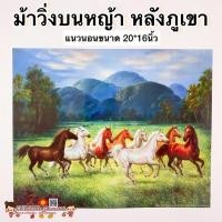 ราคา รูปภาพมงคล☯️ ม้าวิ่งบนหญ้า หลังภูเขาขยันอดทน ขนาด 20*16นิ้ว (51*41cm) ม้าวิ่ง ม้าสีหมอก ภาพฮวงจุ้ย ภาพน้ำตก เทพเจ้าจีน (11042486119)