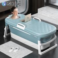 ราคา Isidoro อ่างอาบน้ำ แบบพับได้ อ่างแช่น้ำ ถังอาบน้ำพร้อมฝาปิด ผู้ใหญ่สามารถนอนแช่ได้ พลาสติกเกรดพรีเมียม (53757998627)
