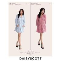 ราคา DL40 Daisyscott เดรสลายสก็อต เดรสแขนยาว เดรสคอปก ลายสก็อต❤️ (14105767460)