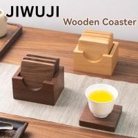 ราคา ที่รองแก้วไม้เนื้อแข็ง Handcrafted แก้ว Coaster ทนความร้อน Minimalist Design ถ้วยกาแฟ Coaster (26431577687)