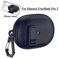 ราคา พร้อมขาตั้งโทรศัพท์สําหรับ Huawei FreeBuds Pro 5 รุ่นหูฟังกันกระแทกฝาครอบป้องกันสําหรับ Huawei FreeBuds Pro5 หูฟังไร้สายบลูทูธหนังล็อคสวิทช์ (55056256459)